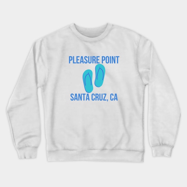 Pleasure Point Beach Santa Cruz California Crewneck Sweatshirt by tnts